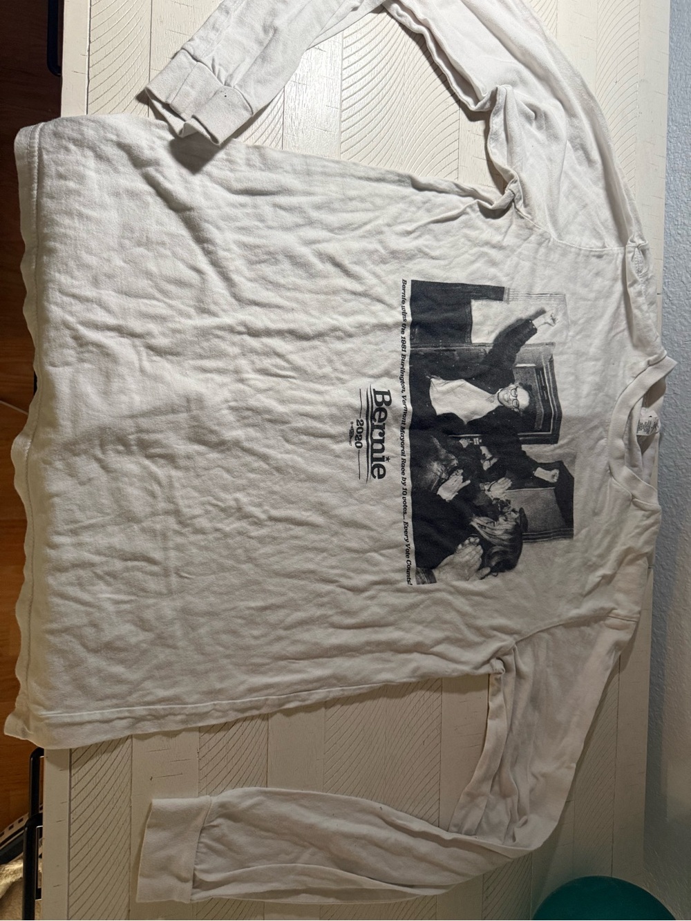 Bernie 2020 Long-Sleeve White Graphic Tee